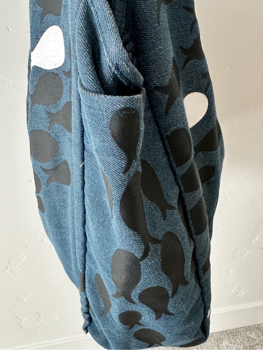 Fighting Eel Large Fish Canvas Tote Bag 808 outer side pockets Hawaii Hawaiian - Picture 5 of 5